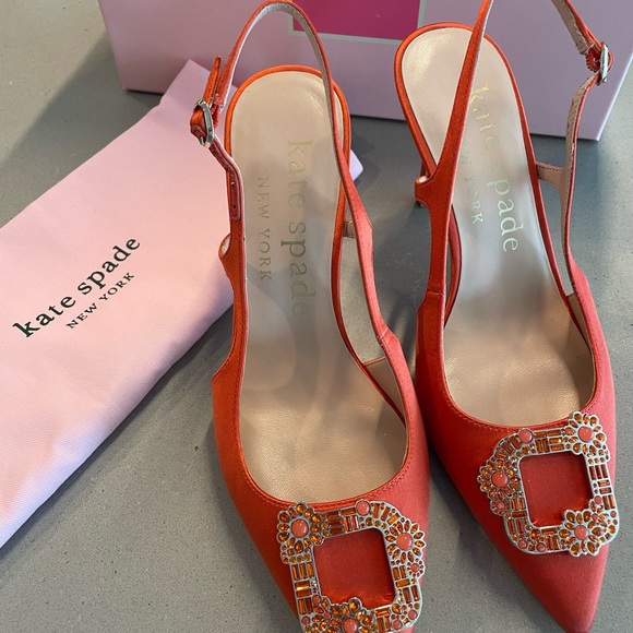 Kate Spade - buckle up slingback pumps - Orange - Picture 2 of 6